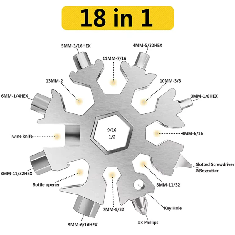 18-in-1 Snowflake Multi-Tool - Image 5