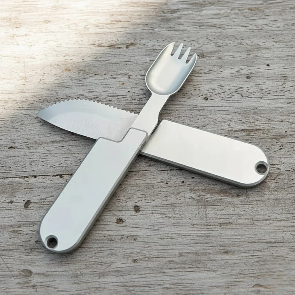 2-in-1 Stainless Steel Camping Utensil - Image 2