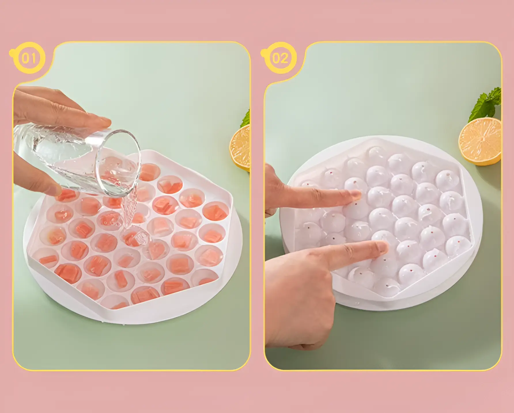37-Grid Round Ice Cube Tray - Image 4