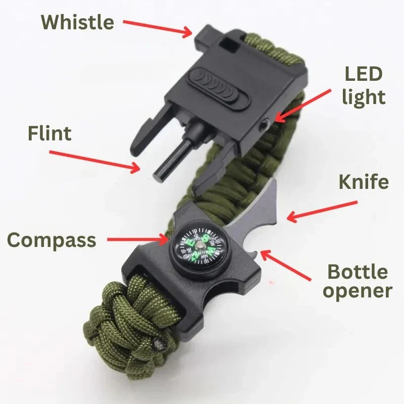 6-in-1 Tactical Survival Bracelet - Image 2