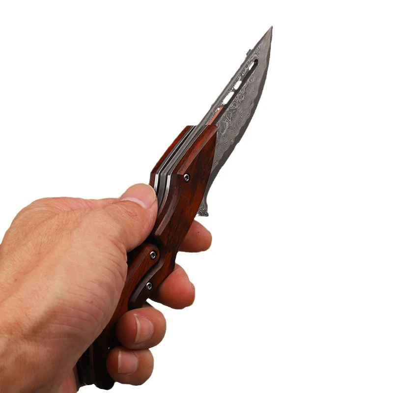 Damascus Folding Pocket Knife - Image 8