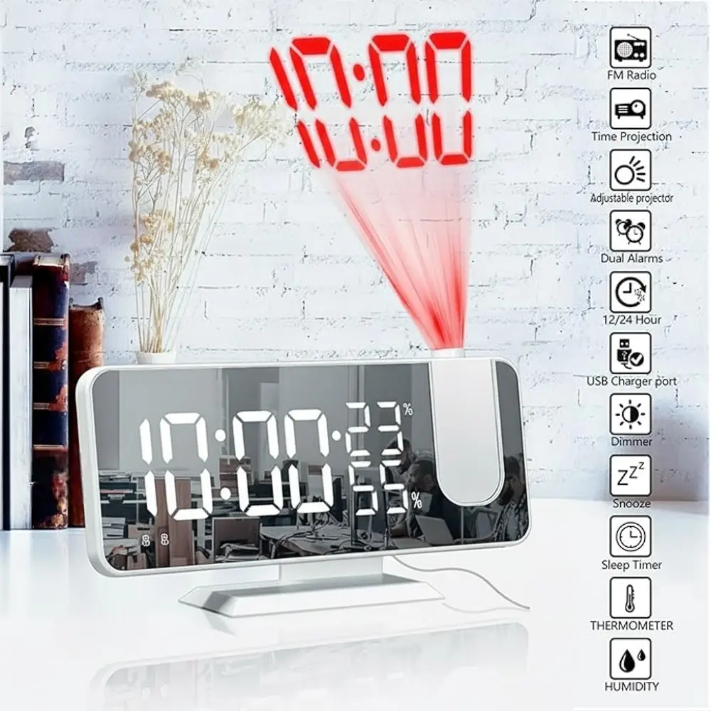 Digital Projection Alarm Clock with FM Radio - Image 4