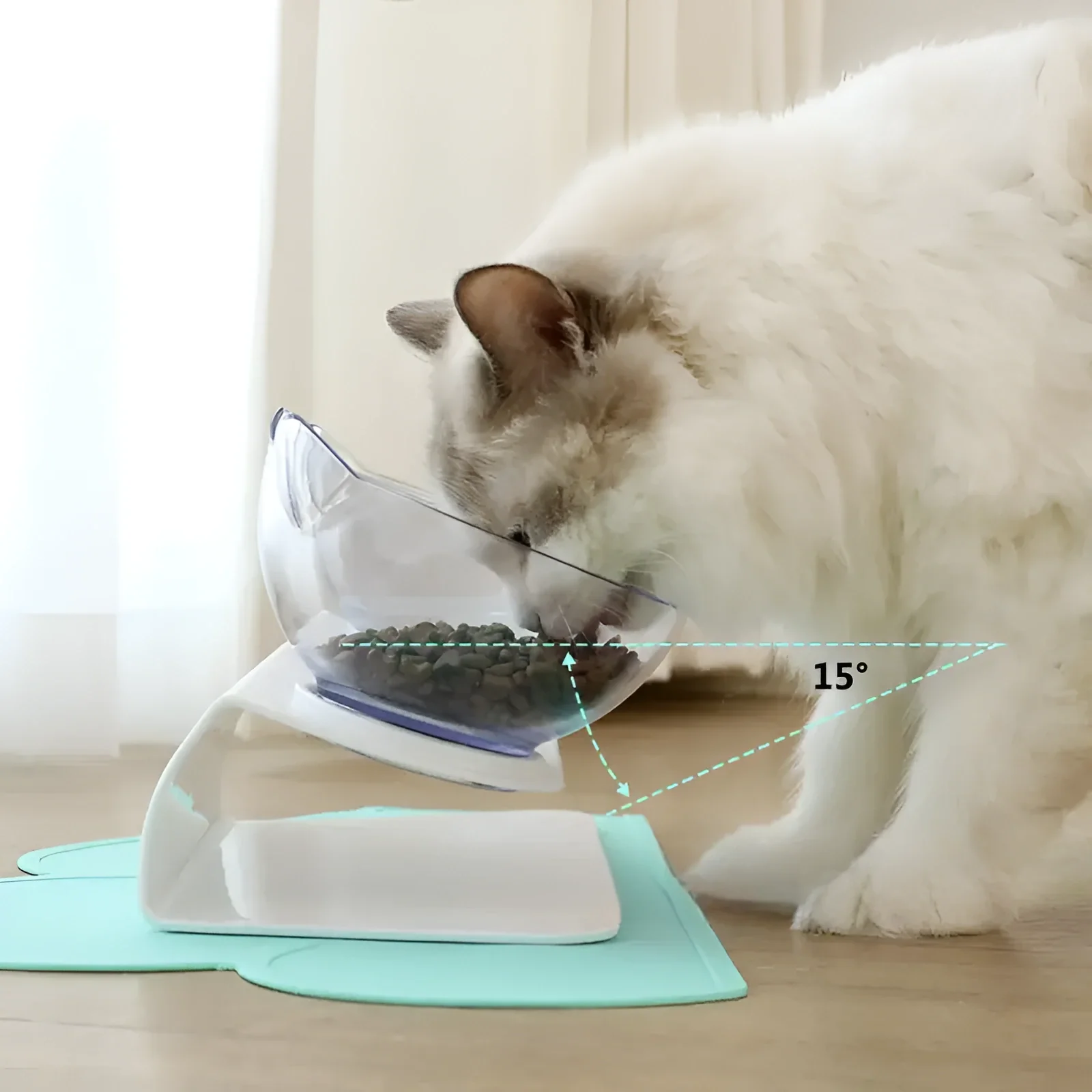Ergonomic Tilted Pet Feeder - Image 3