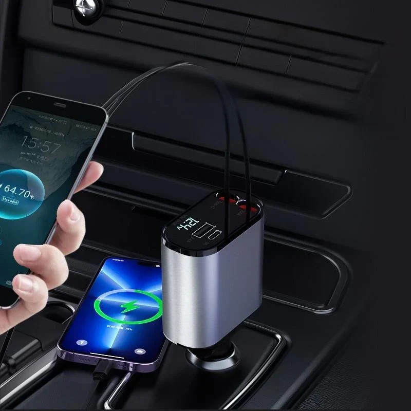 Fast Charge Retractable Car Charger - Image 3