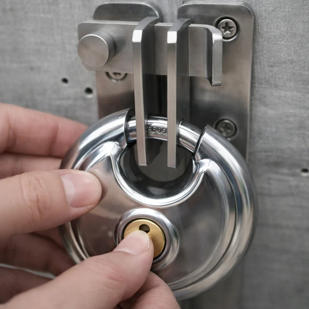 High Security Stainless Steel Disc Padlock - Image 2
