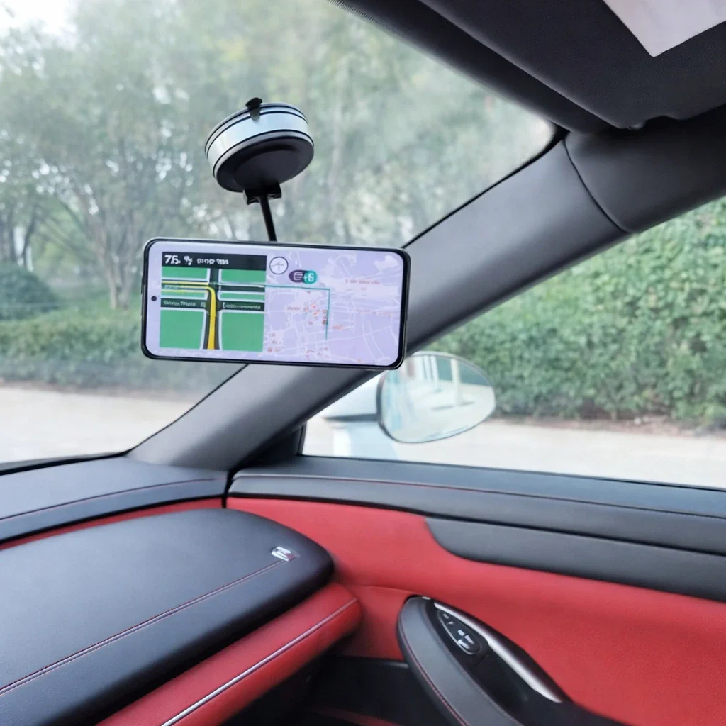 Magnetic Phone Holder with Vacuum Suction Base - Image 3