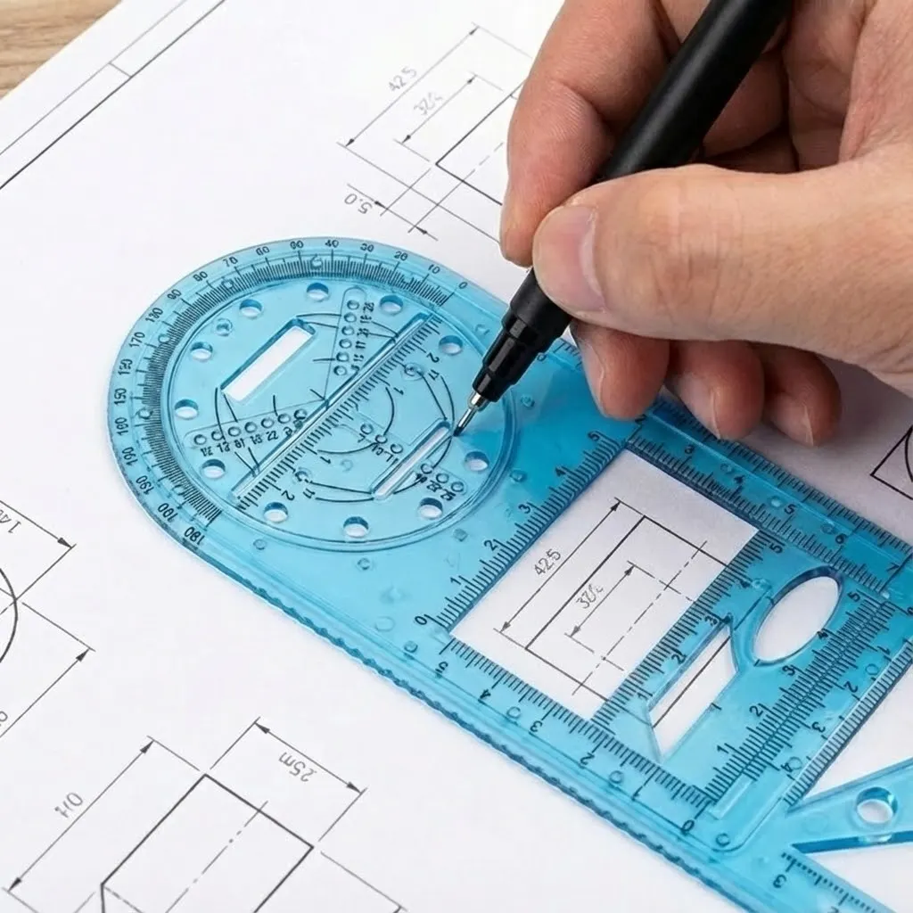Multifunction Rotating Geometry Ruler - Image 4