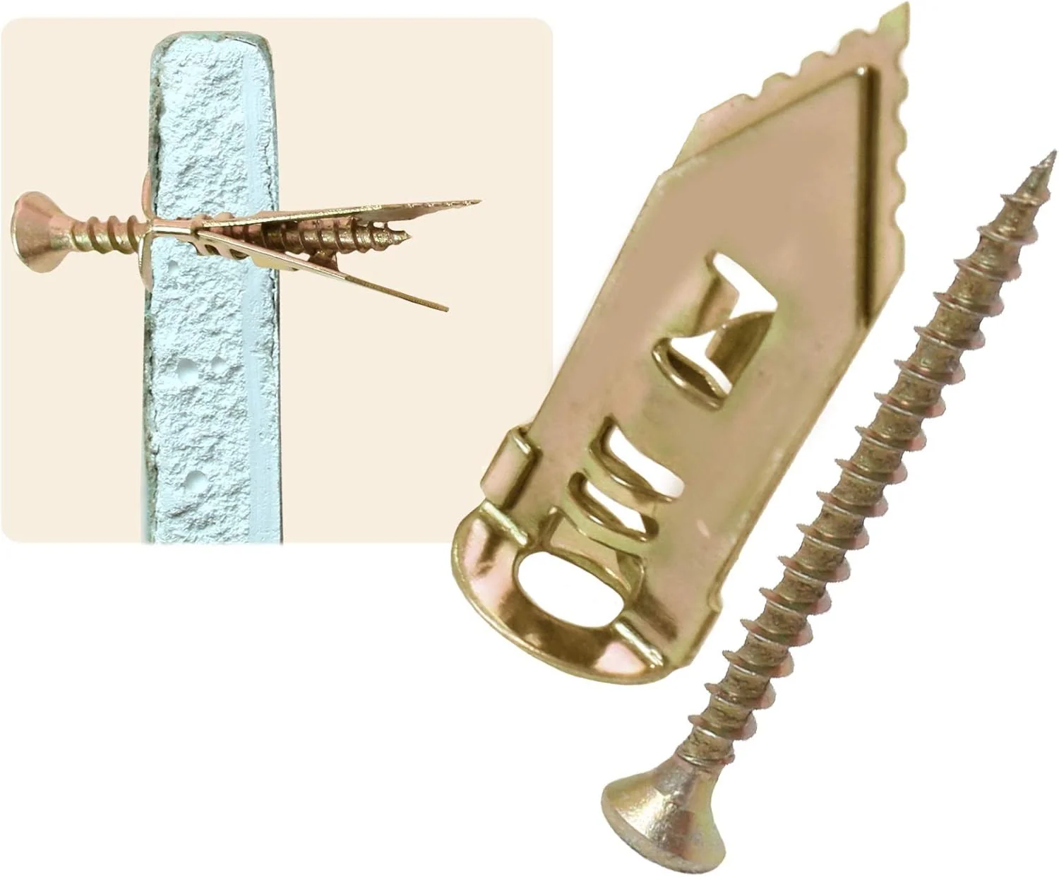 No-Drill Wall Anchors with Screws (Set of 50) - Image 2