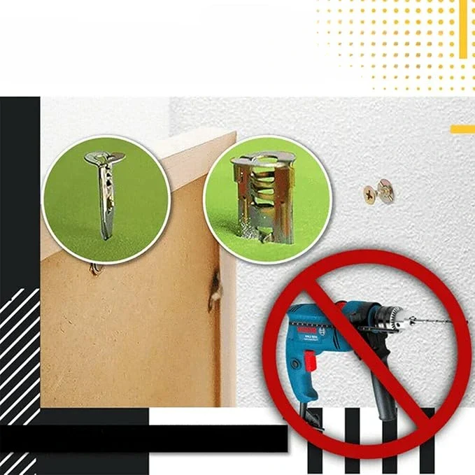 No-Drill Wall Anchors with Screws (Set of 50) - Image 3