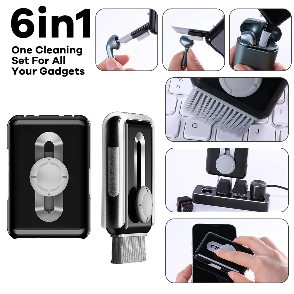 Portable 6-in-1 Multi-function Headset Cleaning Brush - Image 3