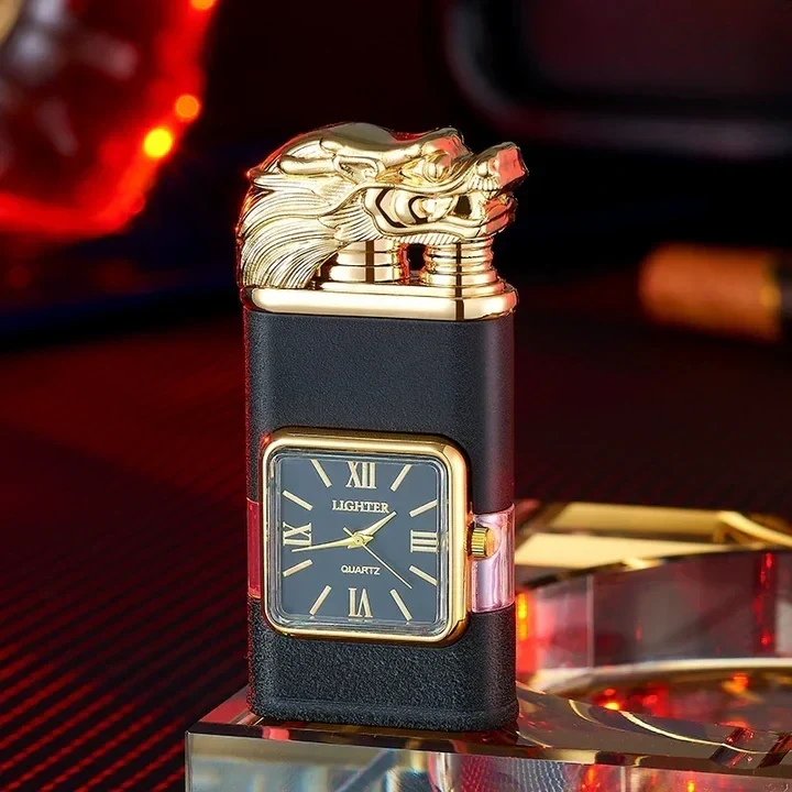 Premium Windproof Lighter with Clock - Image 11