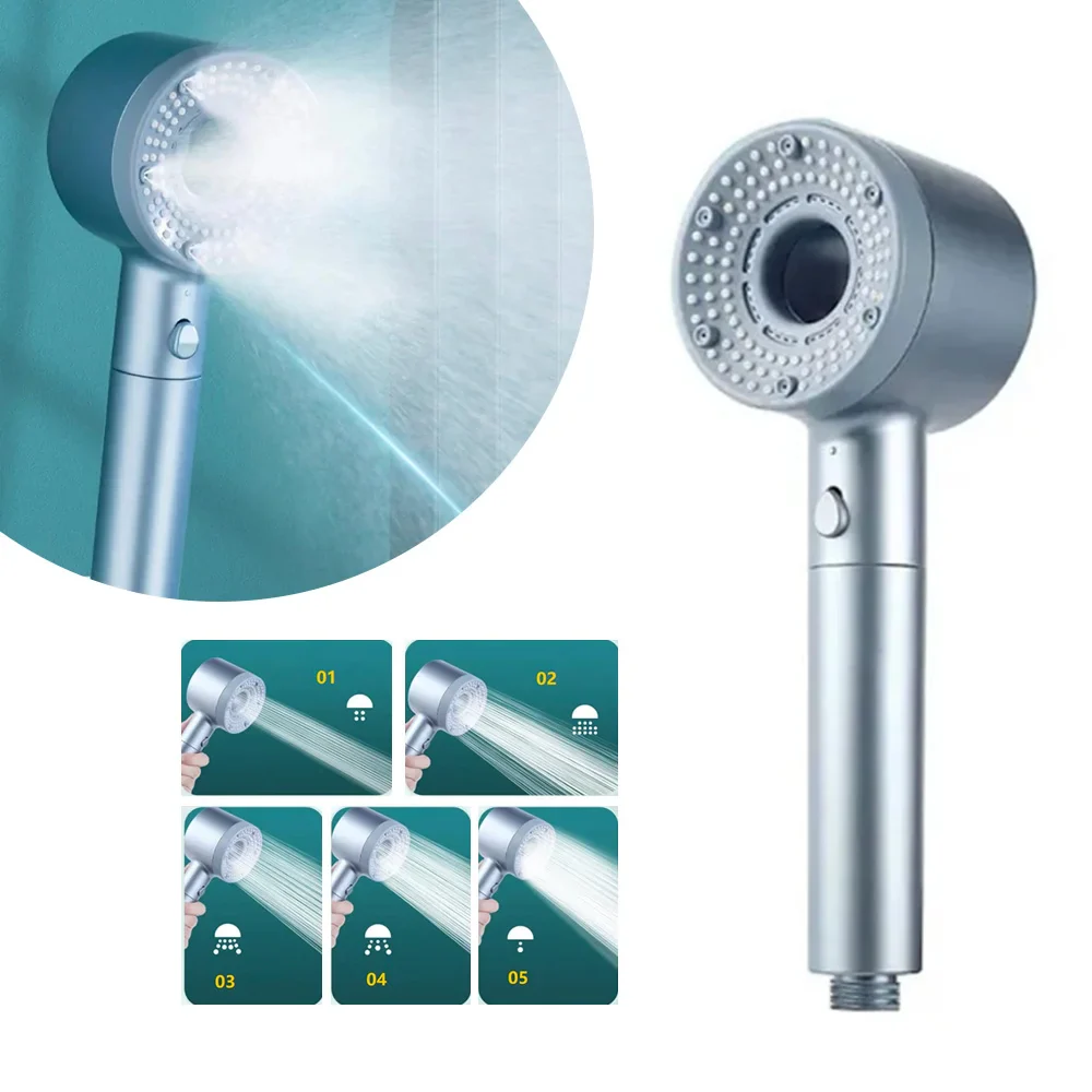 Pressurized Five-Mode Handheld Shower Head