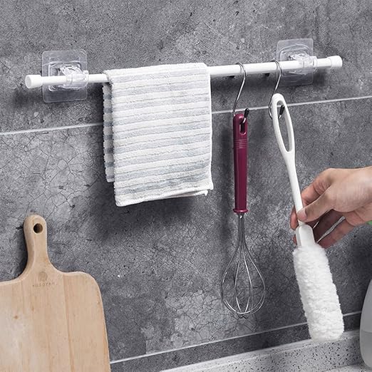 Self-Adhesive Curtain Rod Hooks (Set of 4) - Image 7