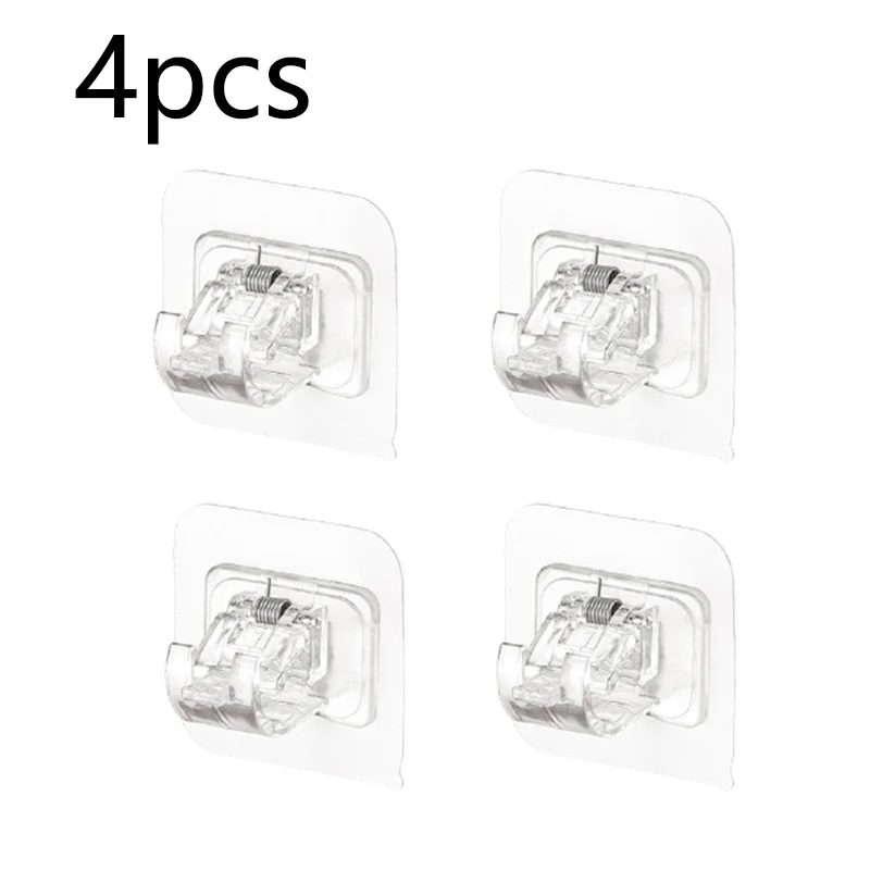 Self-Adhesive Curtain Rod Hooks (Set of 4) - Image 9