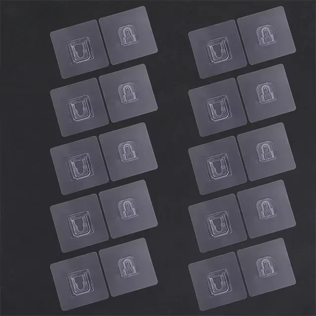 Self-Adhesive Transparent Hooks (Set of 10) - Image 7