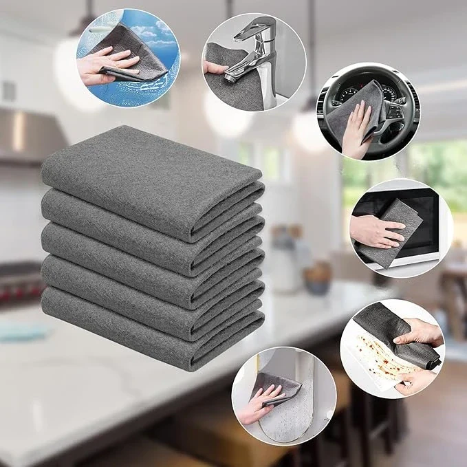 Ultra-Absorbent Microfiber Cleaning Cloths (Set of 10) - Image 3