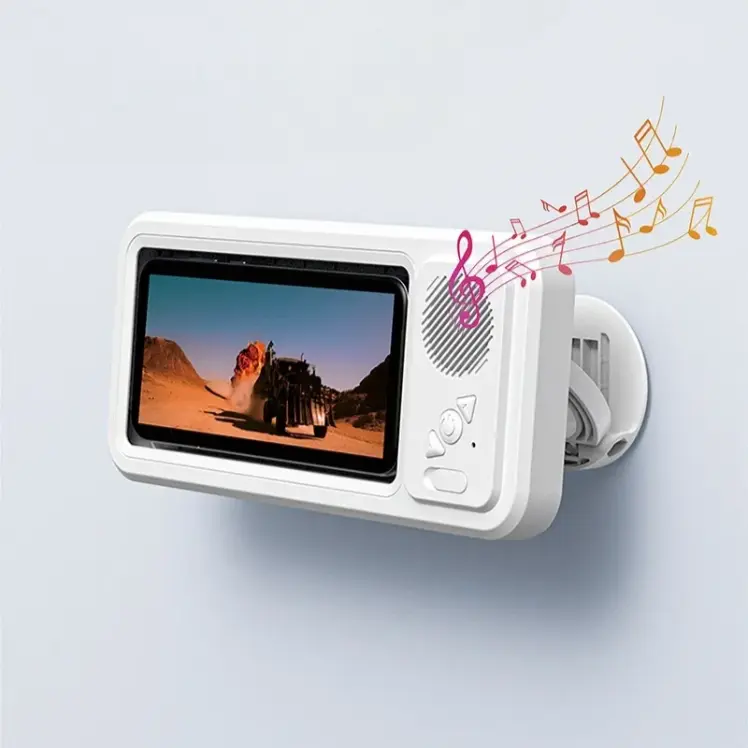 Waterproof Phone Holder with Music Speaker