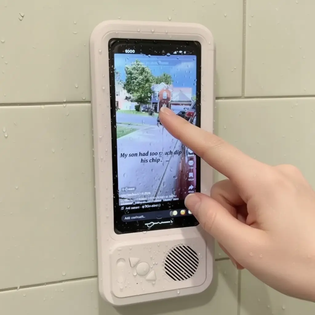 Waterproof Phone Holder with Music Speaker - Image 2